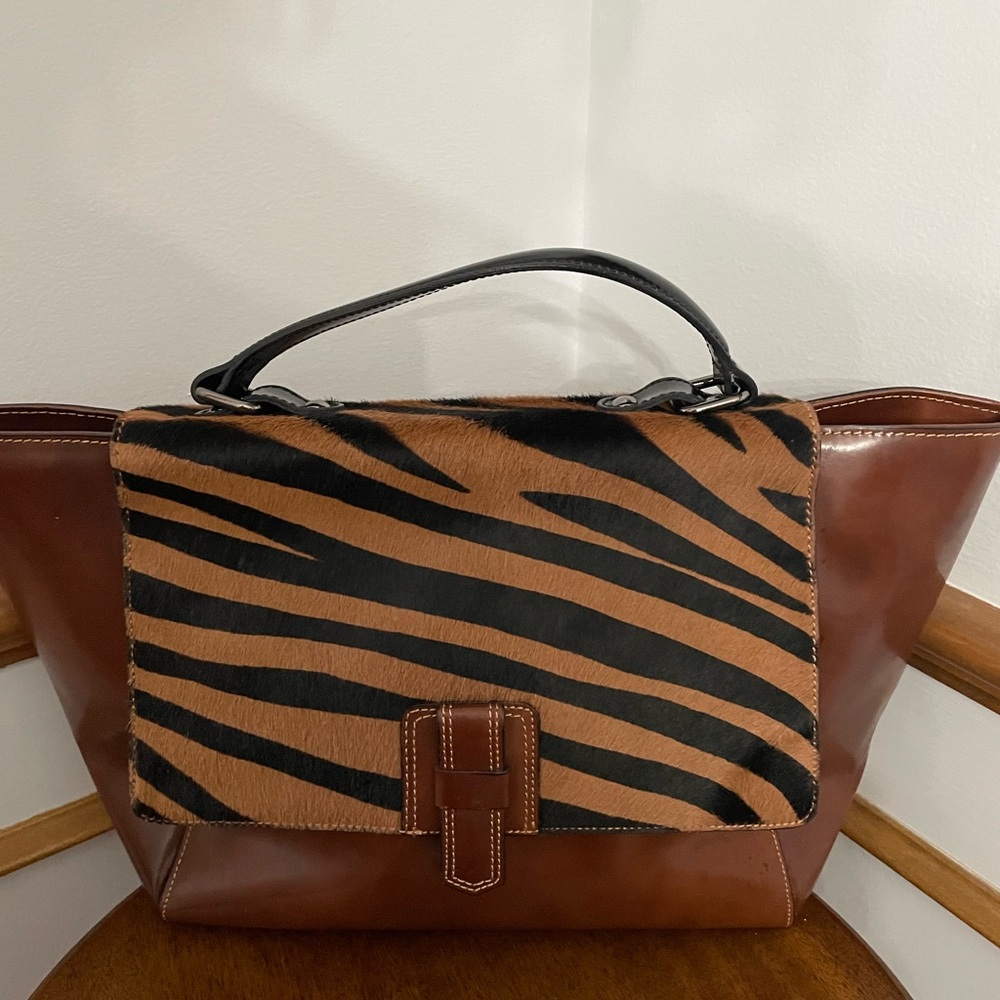 Genuine leather handbag.